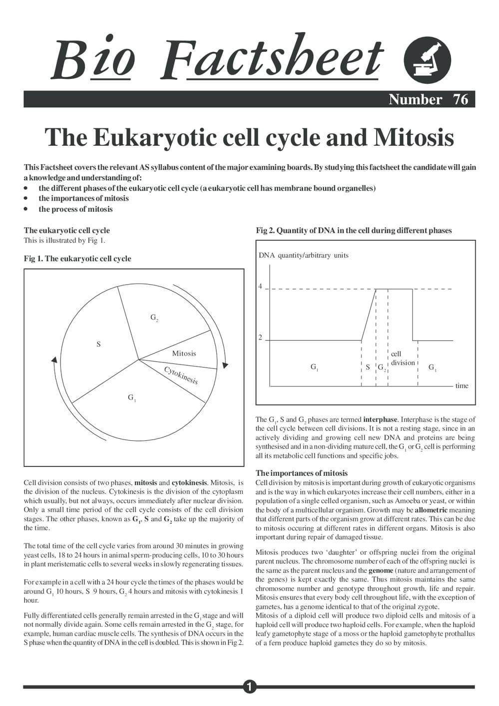 The Eukaryotic Cell Cycle and Mitosis Biology Diagrams